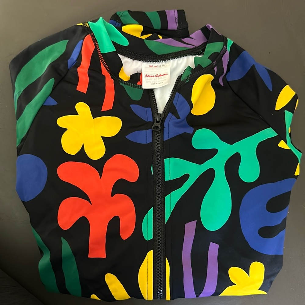 NWOT 10y Hanna Anderson rash guard long sleeve swimsuit